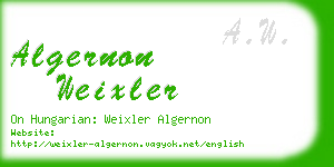 algernon weixler business card